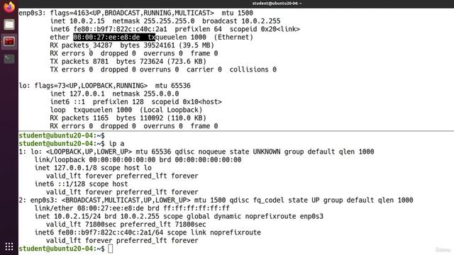 001 Getting Information about the Network Interfaces (ip, ifconfig) смотреть онлайн