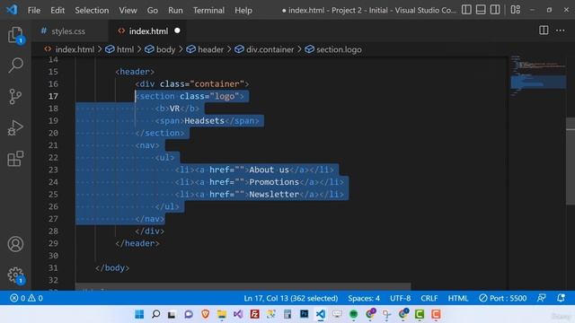 3. Setting Up The Page Container