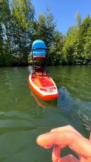 Нашли коляску посреди озера..