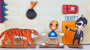 Спаси Кик зе Бади в Реальной Жизни - Kick the Buddy из картона