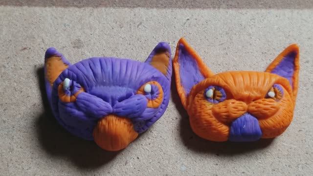 Как слепить кота оригами из пластилина и полимерной глины. #коты #хобби #лепка #тренды смотреть онлайн