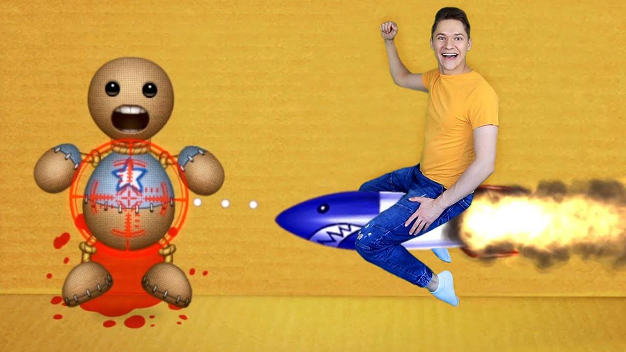 Я в Игре Kick The Buddy в Реальной Жизни №9 Ракета