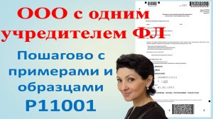 Форма Р11001 для ООО с учредителем физическим лицом (ПРИМЕР + ОБРАЗЕЦ + ИНСТРУКЦИЯ) как заполнять
