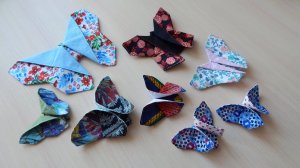 Не думайте что это сложно. Бабочка из ткани оригами. мастер класс