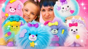🎀Мягкие игрушки Cotton Candy kins прихорашиваются на вечеринку!Стиляжка и Сахарок в новых образах