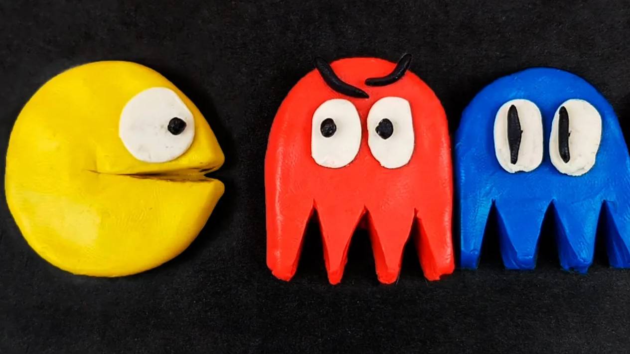 Пак-Ман из пластилина - Стоп Моушен видео про Пакмана