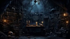 Логово Ведьмы - Мрачная фэнтезийная музыка ведьм, с треском камина и фортепьяно