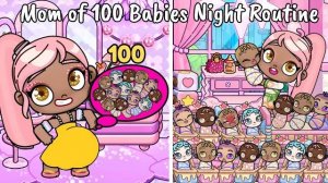 Ночная рутина мамы со 100 малышами 🍼 | Ролевая игра в Avatar World | Pazu