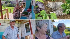 ЛЁШИК КОСИЛ, А Я ДЕРГАЛА ТРАВУ И ЗАГОТАВЛИВАЛА УКРОП НА ЗИМУ.