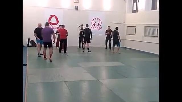 Тренировки по Комбат Арнис - отработка ударов на лапах
