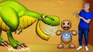 Я в Игре Kick the Buddy в Реальной Жизни №8 Динозавр