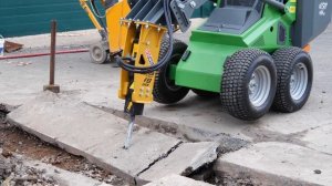 Гидромолот для мини-погрузчика FRONTMEN. Прокладка кабеля для подстанции