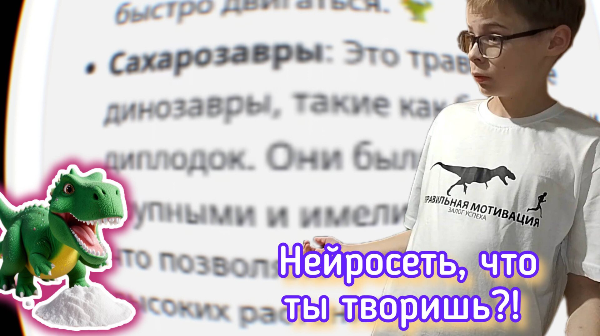 Описания динозавров нейросетью, или загадочный САХАРОЗАВР