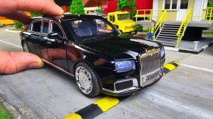 Моделька Аурус Сенат 1/24 с эффектами света и звука! Про машинки