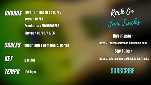 Fat Modern Rock Backing Track For Guitar In B Minor