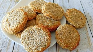 Кунжутное печенье наскоро, без глютена!