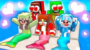 МЕЙЗЕН против РУСАЛОК, играющих в ЛЮБОВНОЕ ПРОКЛЯТИЕ, мультфильм Майнкрафт