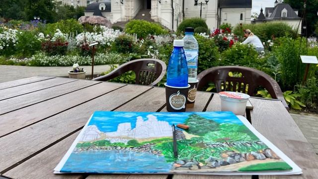 Пейзаж Храма Серафима Саровского в Медведково. 30x40 акрил на холсте. смотреть онлайн