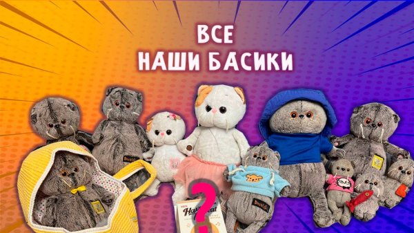 😸🎁🐱 ВСЕ НАШИ БАСИКИ 😻 СКОЛЬКО ИХ У НАС ? 👀😻🙀 ОТКУДА ПОЯВИЛИСЬ БАСИКИ И РАСПАКОВКА ЛАБУБУ