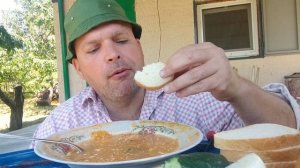 МУКБАНГ суп харчо из пакета/обжор/еда на камеру/мокпанроссия