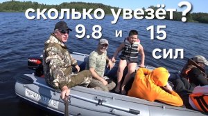 Сколько увезет  9.8 и 15 сил. тест на максимальную грузоподъёмность, Флагман  ДК 390 игла и 380 игла