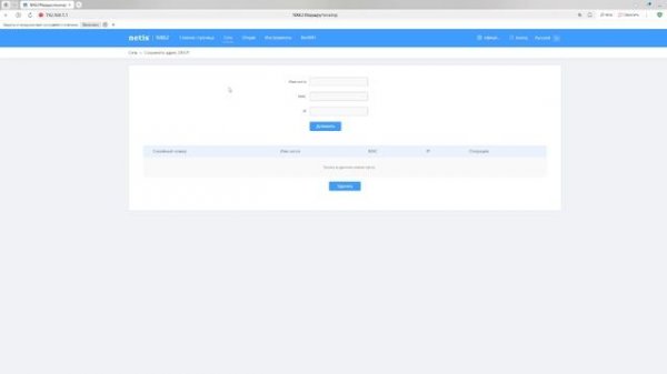 Доступные настройки роутера Netis N62