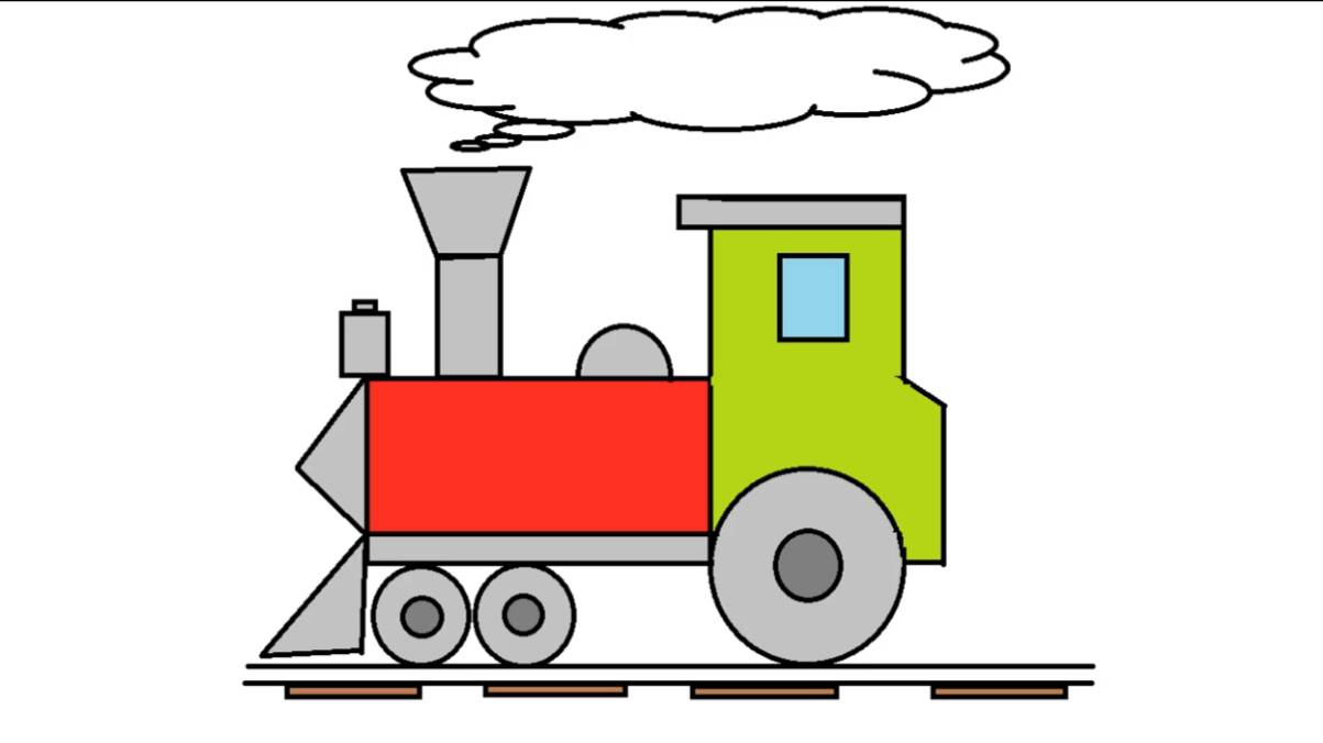 Рисуем паровоз смотреть онлайн