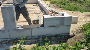 Строю дом из газоблока в одиночку.