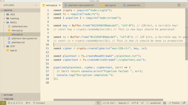 Understanding Node.js Core Concepts - 11 Cryptography - part 2 смотреть онлайн