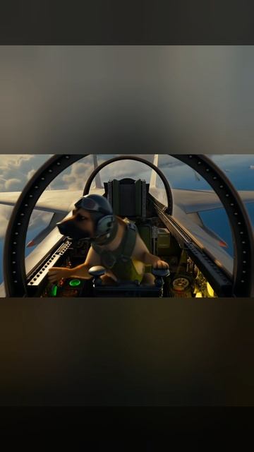 Собака Летчик истребителя катапультируется и летит на парашюте | Ролики и видео для детей и взрослых