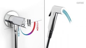 Работа гигиенического душа с прогрессивным смесителем GRB