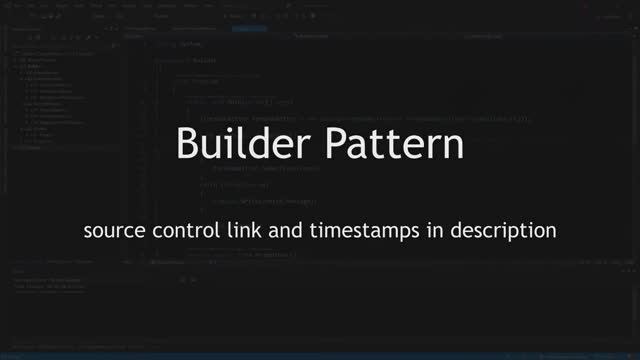 15. Builder Pattern - DESIGN PATTERNS (C#⧸.NET) [1juTvQXAjTM] смотреть онлайн