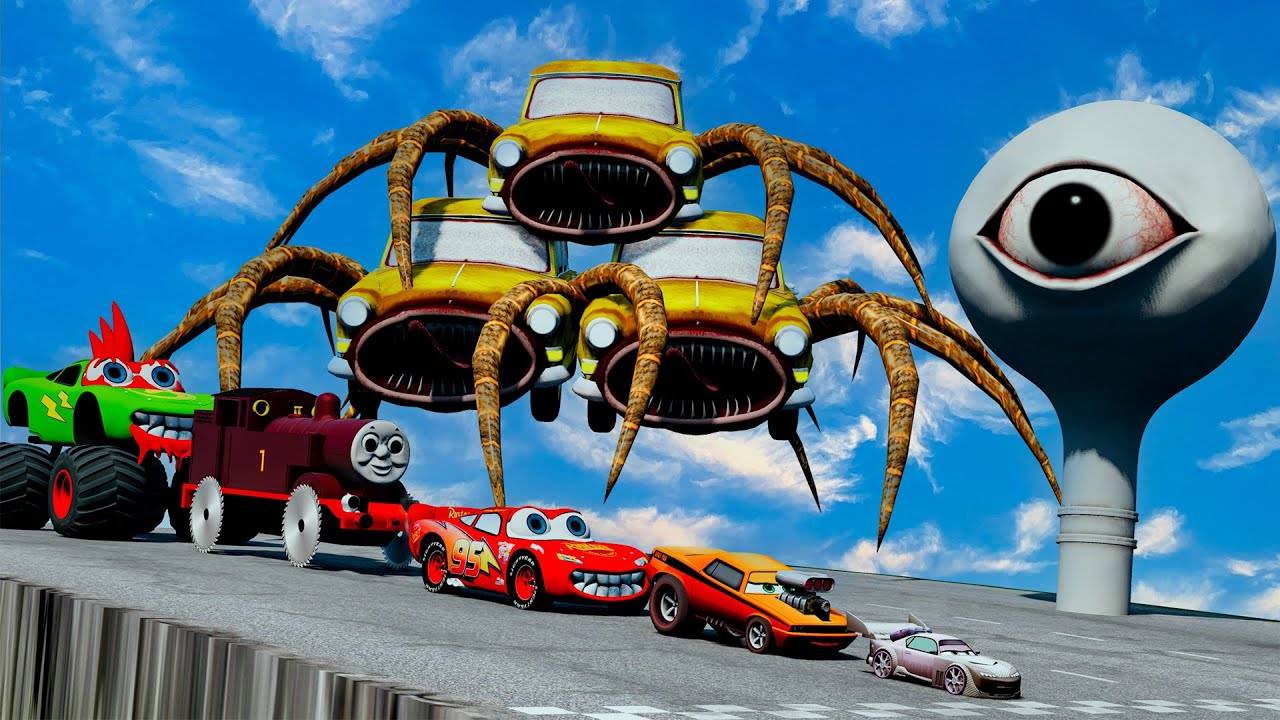 Все монстры, большие и маленькие, против скоростного спуска и пожирателя автомобилей смотреть онлайн