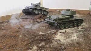 Р/У танк Т-34/85     Р/У танк Tiger I