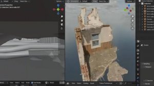 Набор разрушеных зданий для блендер 3д - аддон (destruction pack)