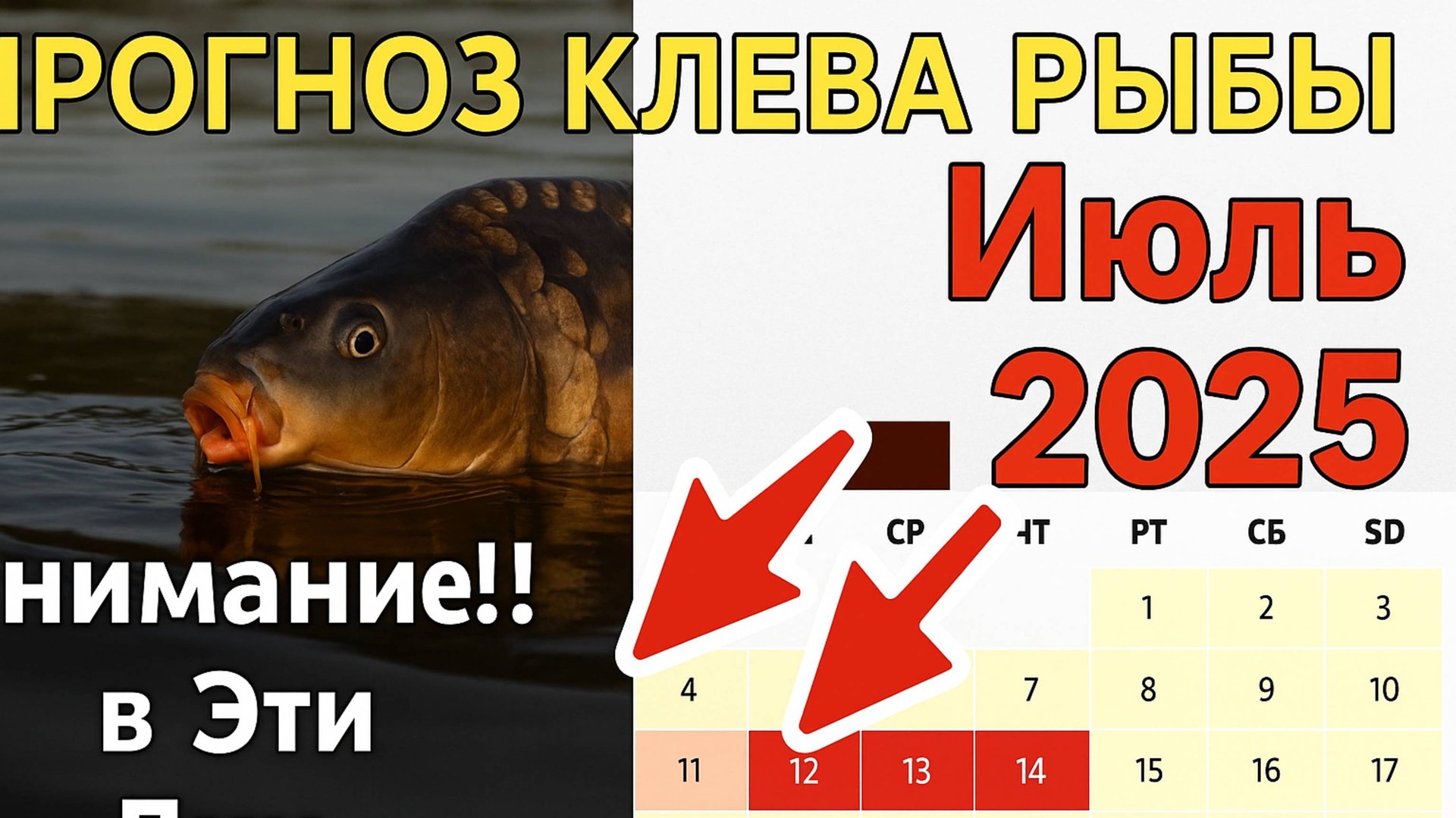 📅 Календарь рыбака на ИЮЛЬ 2025 — эти даты НЕ ПРОПУСТИ! 🔥