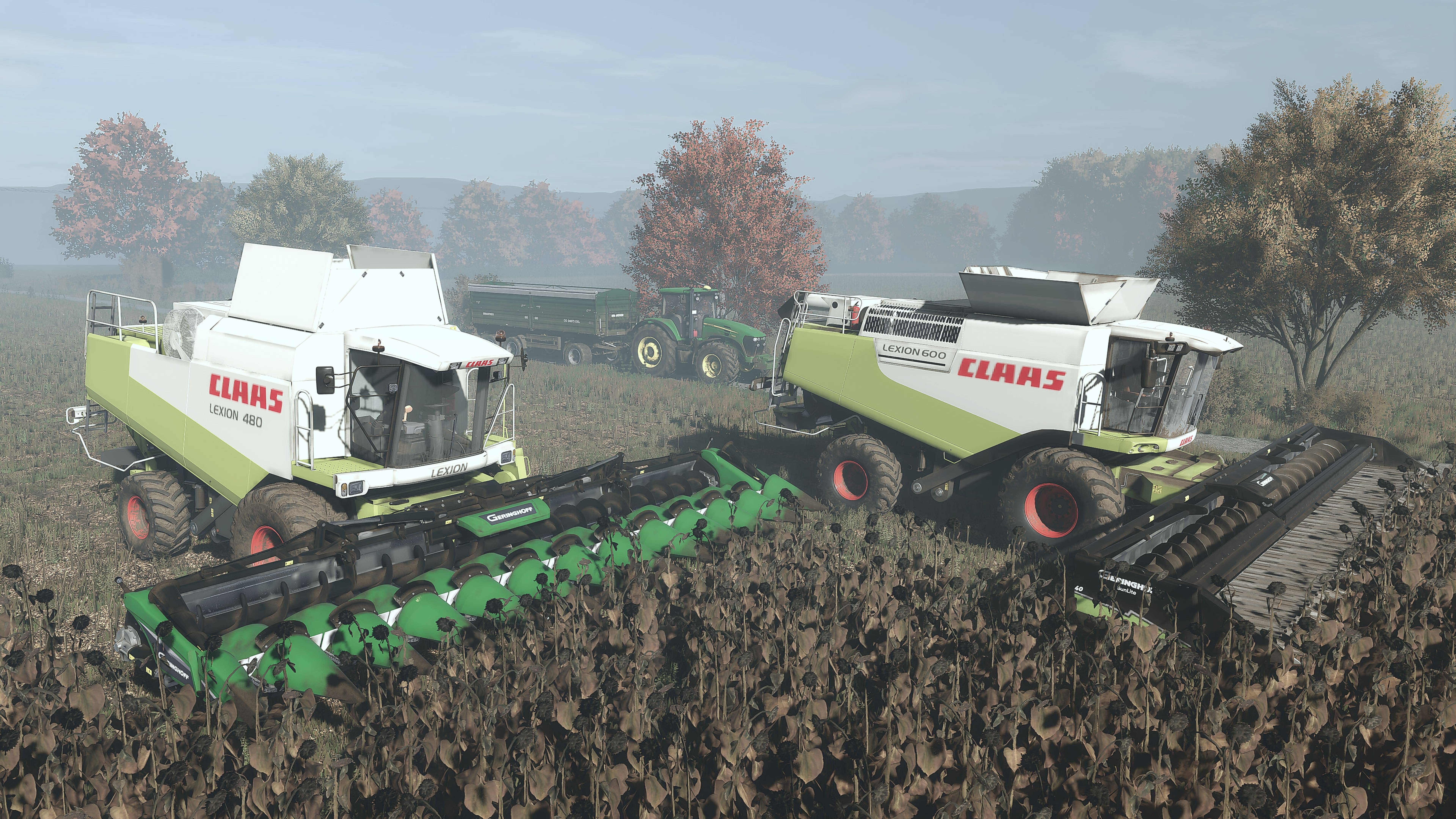 Farming Simulator 25 / Уборка подсолнухов Claas Lexion 600, Lexion 480, IFA L60, John Deere 7930 смотреть онлайн