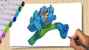 Как нарисовать Heroes of Goo Jit Zu Goo Shifters Thrash