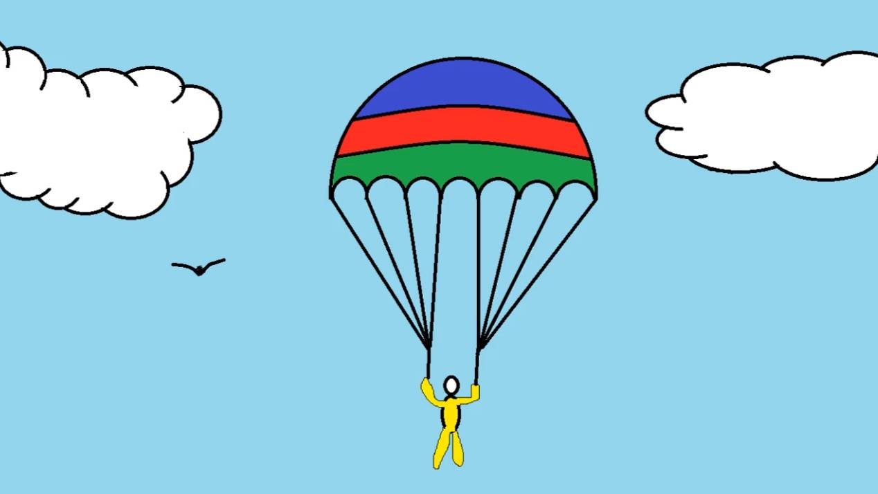 Рисуем парашютиста смотреть онлайн