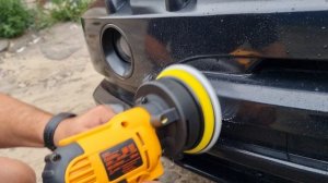 полировка машинкой POLISHER после ДТП BMW X5 e53