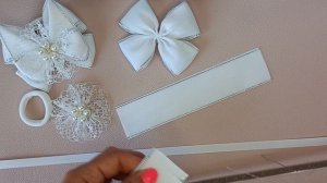 Бантики Бабочки из репсовой ленты .