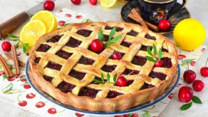 Вишневый пирог в духовке простой