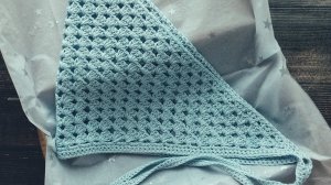 простая летняя косынка крючком за один вечер