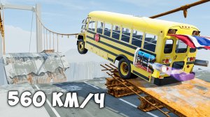 ВПЕРВЫЕ ПРОБУЮ ПЕРЕЛЕТЕТЬ РАЗРУШЕННЫЙ МОСТ НА МАКСИМАЛЬНОЙ СКОРОСТИ В BEAM NG DRIVE