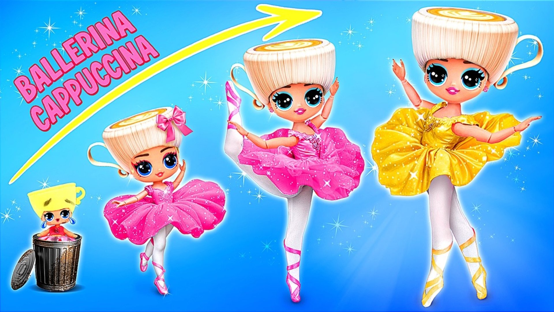 Балерина Капучино растёт! Из Нерда в популярную Italian Brainrot! Поделки для кукол ЛОЛ смотреть онлайн