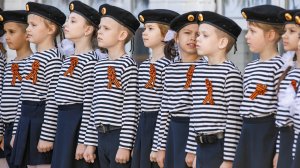 Отряд Морские волки, 3Г класс. Смотр строя и песни среди третьих классов Краснодарской школе