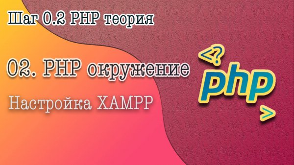 02. Окружение для PHP, настройка локального сервера XAMPP, файл hosts