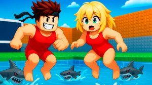 До глубины в 999,999 невозможно доплыть в Dive Into Water Роблокс !