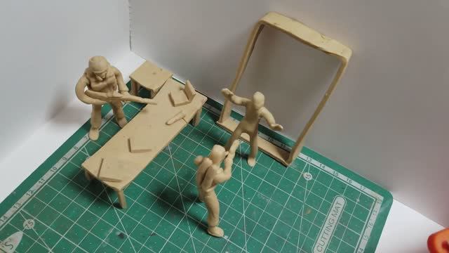 Как слепить Quarantine zone. Лепка макета диорамы. смотреть онлайн