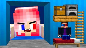 🛌Я ПОСТРОИЛ МИНИ ДОМ В ДОМЕ ДЕВУШКИ В МАЙНКРАФТ! ШЕДИ И ЛЕСКА MINECRAFT